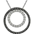 14k Gold 1/2ct TDW Black and White Diamond Necklace (I-J, I2-I3)