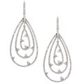 18k Gold 2 1/5ct TDW Diamond Teardrop Dangle Earrings (H-I, I1)