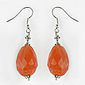 Handmade Silver Faceted Agate Dangle Earrings (Thailand)