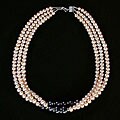 Handmade Silver and Pink/ Purple Pearl Necklace (Thailand)