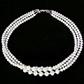 White Pearl and Silver Bead Necklace (Thailand)
