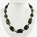 Handmade Silver Bead and Labradorite Necklace (Thailand)