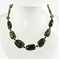 Handmade Silver Labradorite and Tiger's Eye Necklace (Thailand)