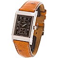 Eterna Men's Black Dial Ostrich Leather Watch Model # 8190 41 40 1008