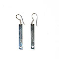 Silver Star Cut-out Bar Earrings (Chile)
