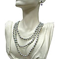 Sterling Silver Grey Freshwater Pearl Jewelry Set (7-8 mm)