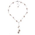 Sterling Silver Pink Freshwater Coin Pearl Necklace (13-14 mm)