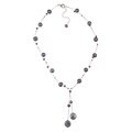 Sterling Silver Grey Freshwater Coin Pearl Necklace (13-14 mm)