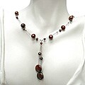 Sterling Silver Brown FW Coin Pearl Necklace (13-14 mm)