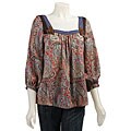 BCBGeneration Women's Beaded Paisley Shirt
