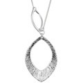Argento Vivo Sterling Silver Textured Drop Necklace