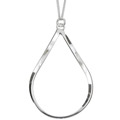 Argento Vivo Sterling Silver Polished Ribbon Teardrop Necklace