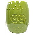 Double Coin Lime Green Ceramic Garden Stool