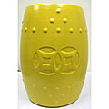 Double Coin Yellow Ceramic Garden Stool