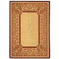Abaco Indoor/ Outdoor Natural and Red Rug (2'7 x 5')