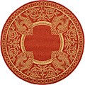 Abaco Red Indoor/ Outdoor Rug (5'3 Round)