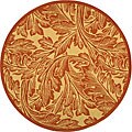 Indoor/ Outdoor Natural/ Terracotta Rug (5'3 Round)