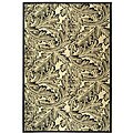Acklins Indoor/ Outdoor Sand and Black Rug (7'10 x 11')