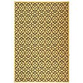 Unagna Indoor/ Outdoor Natural and Chocolate Rug (7'10' x 11')