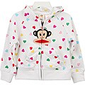 Small Paul by Paul Frank Toddler Girl's Heart Print Monkey Hoodie