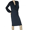 T-Bags Women's Layered Front Blue Dress