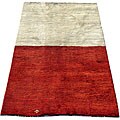 Persian Gabbeh Red/ Ivory Rug (5'8 x 7'7)