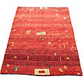 Persian Gabbeh Red Rug (6' x 7'10)
