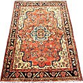 Persian Hamadan Rust/ Brown Rug (4'6 x 6'11)
