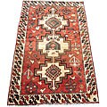 Persian Hamadan Red/ Ivory Rug (4'6 x 7'5)