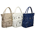 London Fog Fulham Embossed Pebble Leather Hobo-style Handbag
