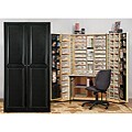 Raised-panel Black Scrap Box Armoire