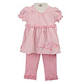 Minibasix Infant Girl's Pink Flower 3-piece Outfit