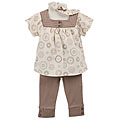 Minibasix Infant Girl's Circle Print 3-piece Outfit