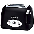 Aroma Black Art Deco Wide Slot 2-slice Toaster