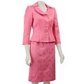 Tahari ASL Women's Pink Floral Skirt Suit