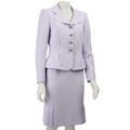 Tahari ASL Women's Pleated Violet Skirt Suit