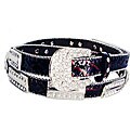 Sharona Women's Rhinestone Brown Skinny Belt