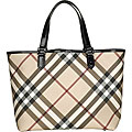 Burberry Biege/ Black Plaid Tote
