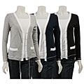 C&C California Women's Jersey Mix Tie Cardigan