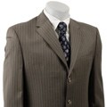 Sean John Men's Taupe Stripe Wool 3-button Suit