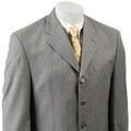 Sean John Men's Grey Stripe 4-button Wool Suit