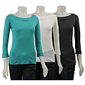 C&C California Women's Pima Modal Boatneck Top