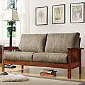 Hills Mission-style Oak and Olive Sofa