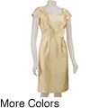 FINAL SALE Tahari ASL Women's Cap-sleeve Silk/ Wool Party Dress