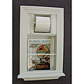Recessed Bathroom Magazine Rack and Toliet Paper Combo Unit
