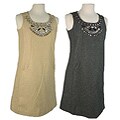 MK2K Women's Bejeweled Wool Dress