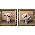 'Pitcher of White Flowers' 2-piece Framed Canvas Art Set