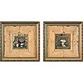 'Country Flowers' 2-piece Framed Canvas Art Set