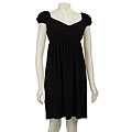Tiana B. Women's Black Cap-sleeve Jersey Dress