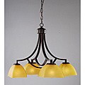 Antique Bronze 4-light Down-light Chandelier